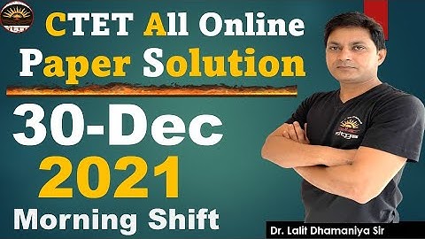 CTET Maths Complete Solution  30 Dec 2021 | CTET Previous Year Online Paper Solution by Lalit Sir