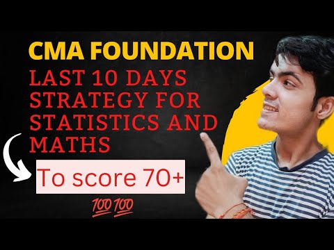 Last 10 days strategy for statistics and maths to score 70+ in cma ...