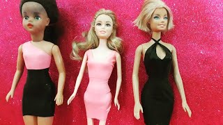 DIY roupas e biquínis para boneca Barbie (SEM COLA OU COSTURA) com bexigas/  balões