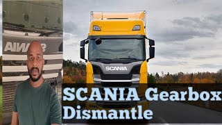 SCANIA, SCANIA GEARBOX DISMANTLED, SCANIA GEARBOX MAINSHAFT DISMATTLE, SCANIA GRS 890