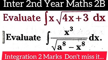 Inter 2nd Year Maths 2B Integration@maths naresh eclass