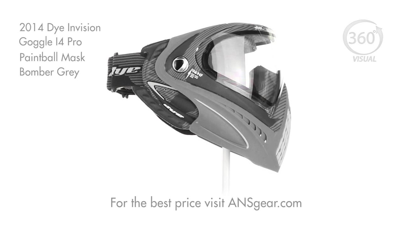 Masque Dye Invision I4 Pro – Gris, Lentille Transparente – Neuf Pour Paintball