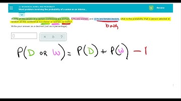 Word problem involving the probability of a union or an intersection
