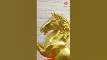 Cung chúc tân xuân - mã đáo thành công | Tượng ngựa dát vàng #shots