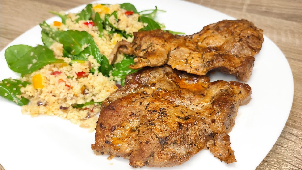 Сочни и крехки пържоли от свински врат!