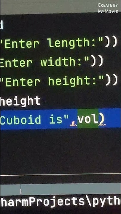 volume of cuboid in Python 🌸 - YouTube
