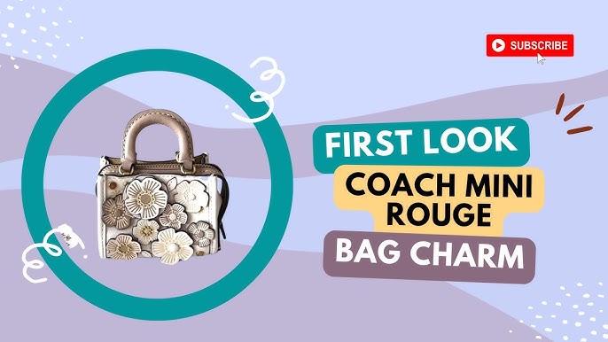 Coach Accessory mini Tabby colorblock Bag charm wine chalk
