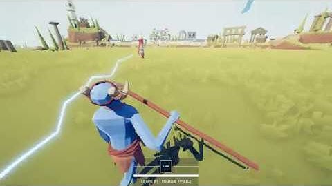 Totally Accurate Battle Simulator - Spear thrower defeated Zeus