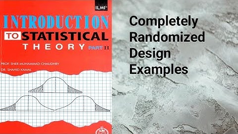 Completely randomized design example ch 23 lec 16