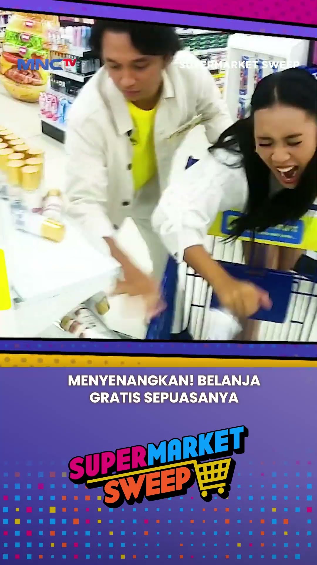 Satu Rak Rubuh Berantakan #supermarketsweep #gameshow #mnctv #shorts