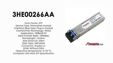 3HE00266AA  |  Alcatel Compatible 100Base-FX 1310nm 25km SFP