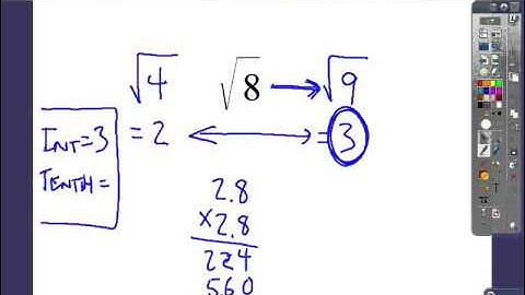 7 4 1   Estimating Square Roots to the Nearest Tenth