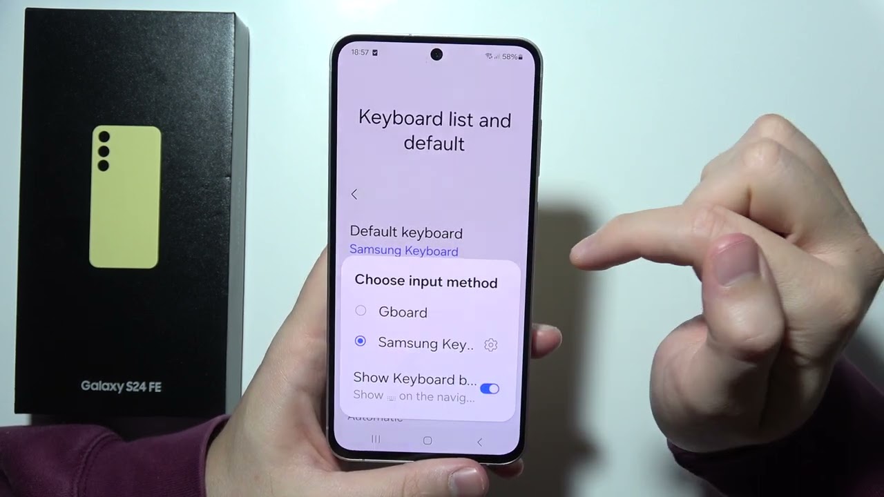 Samsung S24 FE: How to Switch to GBoard from Samsung Keyboard