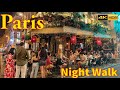 Paris night walk 2021 | paris 4K | A walk in saint germain des près | A walk in Paris