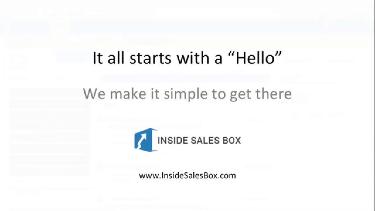 Inside Sales Box - Communication at the speed of Thought