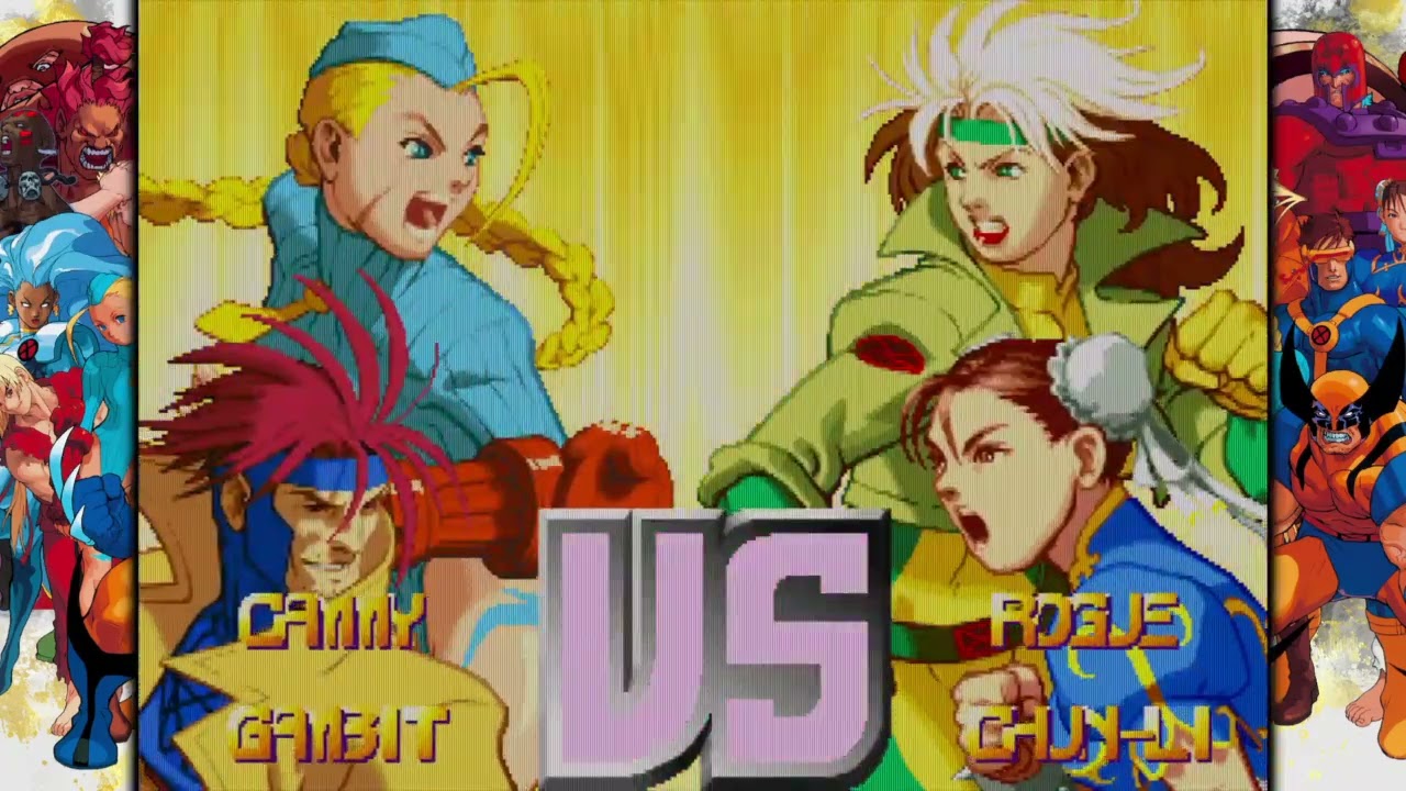 X-Men vs Street Fighter - Cammy/Gambit arcade mode - YouTube