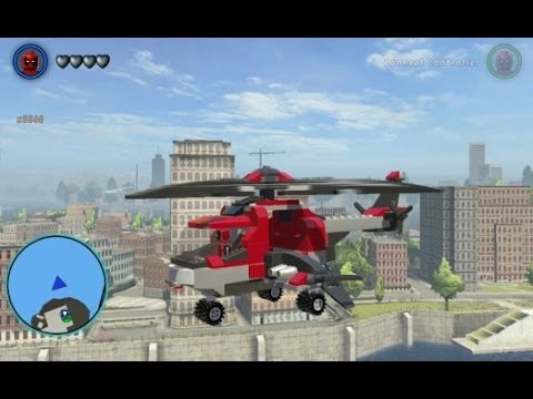 Lego Marvel Super Heroes Unlocking And Flying Deadpools Helicopter Vehicle Token Location