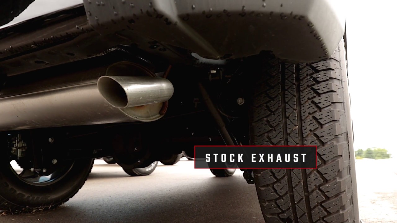 Stock Exhaust vs Rough Country Exhaust for Jeep Wrangler JK - YouTube