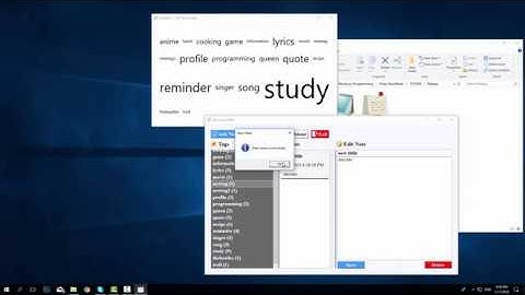 [Windows Programming - Final] Quick Note Application with WPF