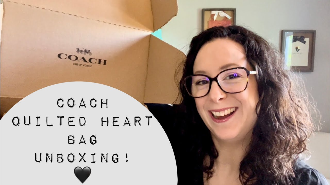 Coach quilted heart bag unboxing! 🖤 