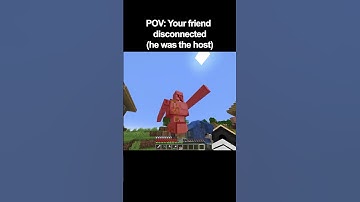 POV your friend disconnected he was the host