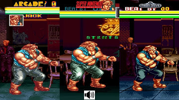 Art of Fighting Jack Comparison Arcade VS SNES VS Megadrive Console VS Console