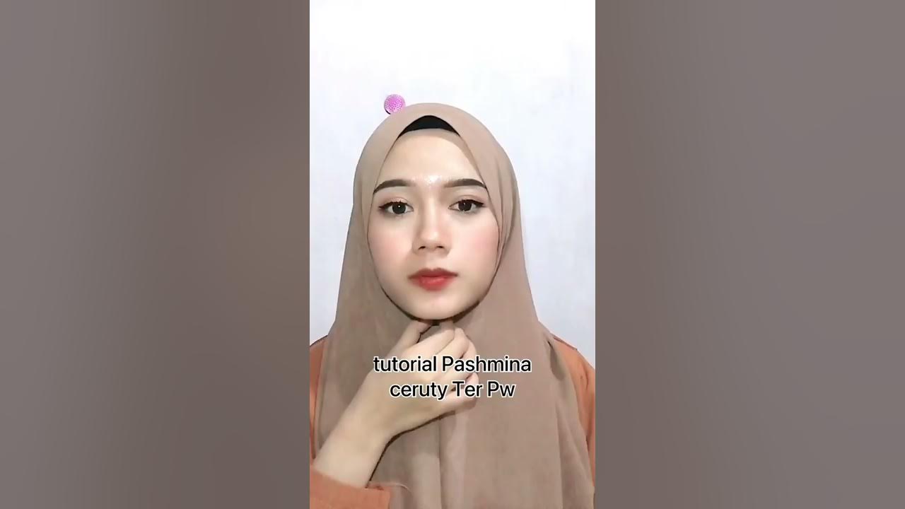 TUTORIAL PASHMINA CERUTY #hijaberscantik #hijabtrend #hijabsimple #pashminasimple #hijabers
