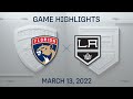 NHL Highlights | Panthers vs. Kings - Mar. 13, 2022