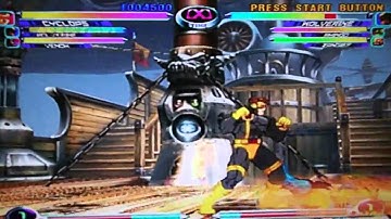 Marvel Vs Capcom 2 Arcade mode 1st time trying part 1