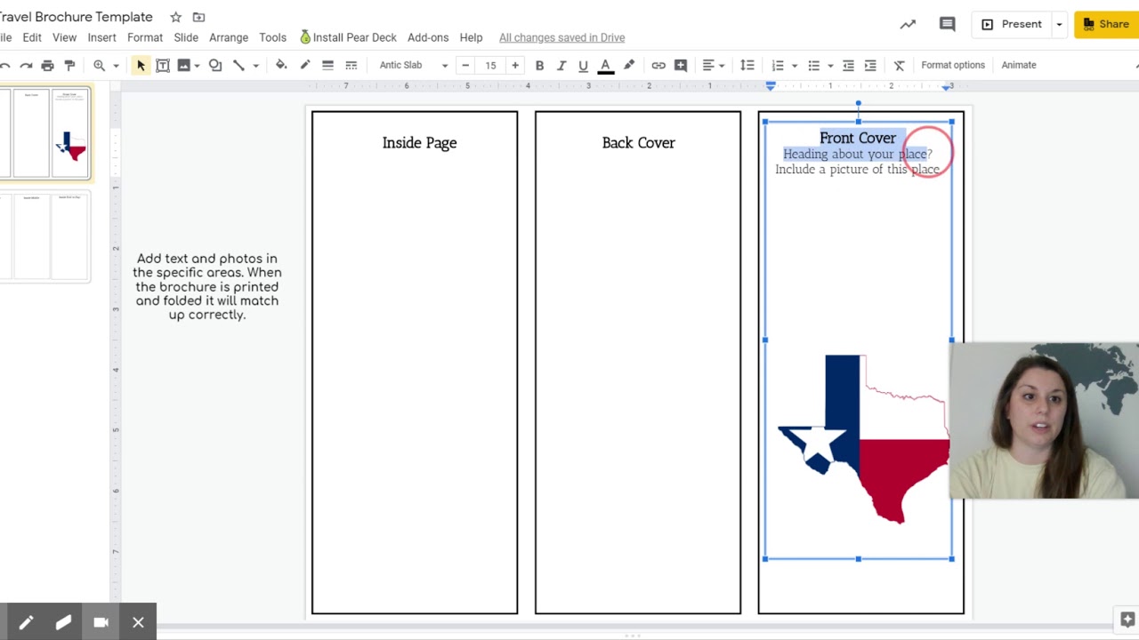 travel brochure on google slides