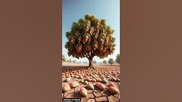 A monkey and his child plant a mango tree and a bear destroys the tree 😭 #ai​ #monkey​ #mango​ #ai
