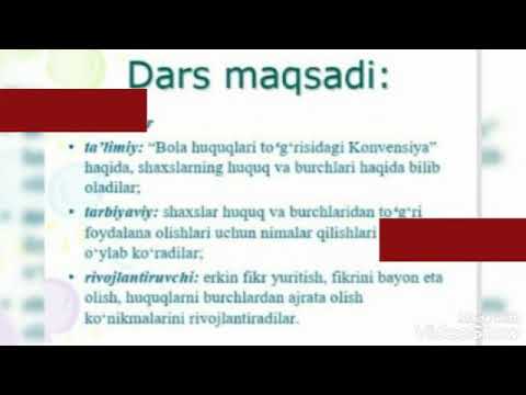 Video: “Bola qolmasligi to‘g‘risida”gi qonunning asosiy tarkibiy qismlari qanday?