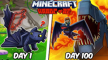 I Survived 100 Days as a NIGHT FURY in Hardcore Minecraft!