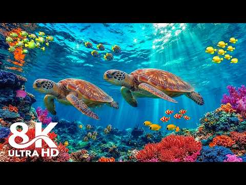 Relaxing Deep Blue Ocean Life in 8K HDR | Dolby Vision™