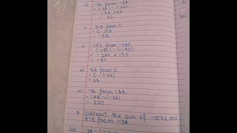 |Chapter 1 Integers || RS Aggarwal Solutions||Class 7