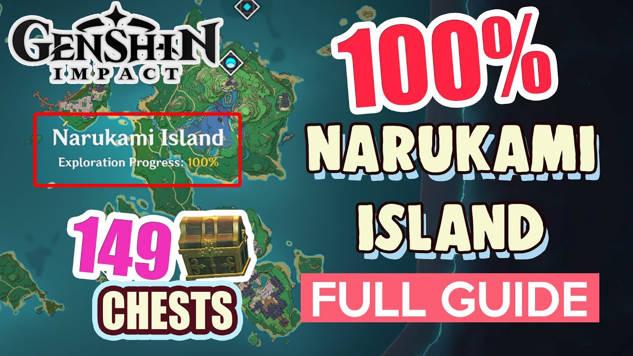 How to: Narukami Island 100% FULL Exploration ⭐ ALL CHESTS GUIDE ...