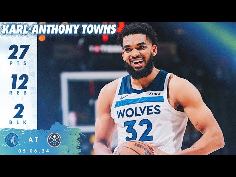 Karl-Anthony Towns Drops DOUBLE DOUBLE In GAME 2 WIN Over Denver | 05.06.24
