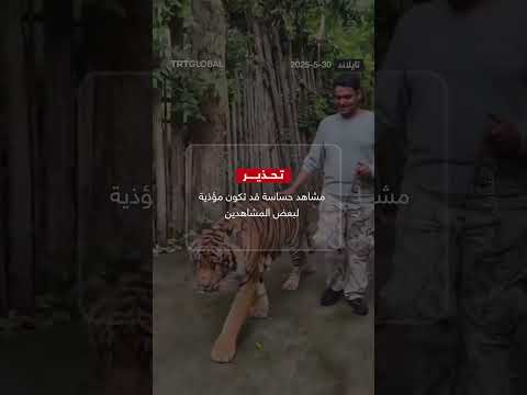 نمر يهاجم سائحاً هندياً