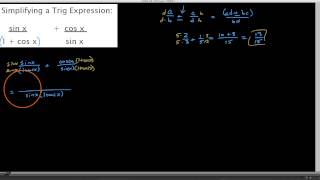 HPC 5.1.4, Simplifying trig expression using identities, adding/subtracting fractions