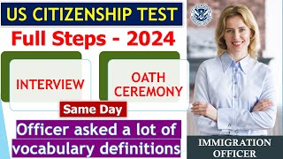 Practice US Citizenship Interview 2024 & Oath Ceremony Same Day (new, full steps) screenshot 1