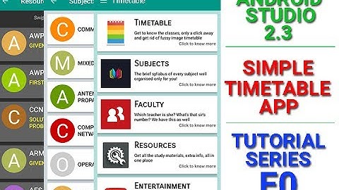 Simple Timetable App Tutorial - E00 (How does the app look like?)