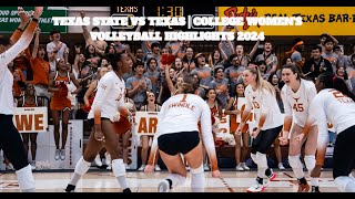Texas State vs Texas (Texas Spring VolleyBall) | 2024 College Women's Volleyball Highlights