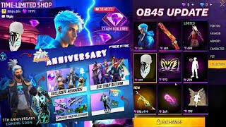 Free Fire 7th Anniversary Event 2024 🥳| Free Fire New Event | Ff New Event | FF Pink Diamond OB45