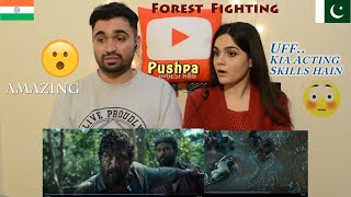 PUSHPA FOREST FIGHT SCENE REACTION | Icon Star Allu Arjun | Sukumar | Fight Scene | Desi H&D Reacts