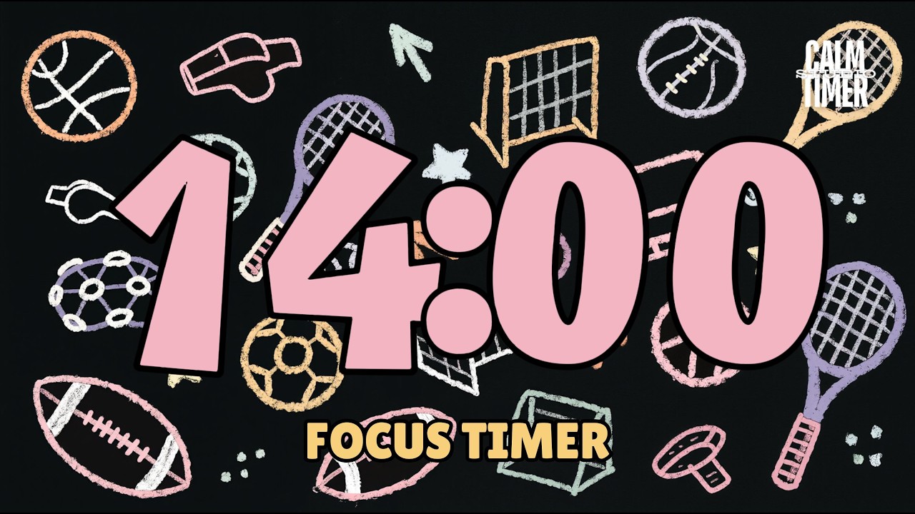 Sports Topic Timer Sport Themed 14 Minute Focus Timer with Music | Classroom Timer - YouTube