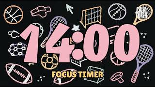Sport Themed 14 Minute Focus Timer with Music | Classroom Timer