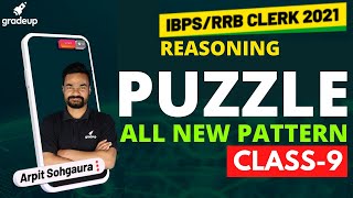 IBPS/RRB Clerk 2021 | Puzzle All New Pattern | Class - 9 | Arpit sohgaura | Gradeup