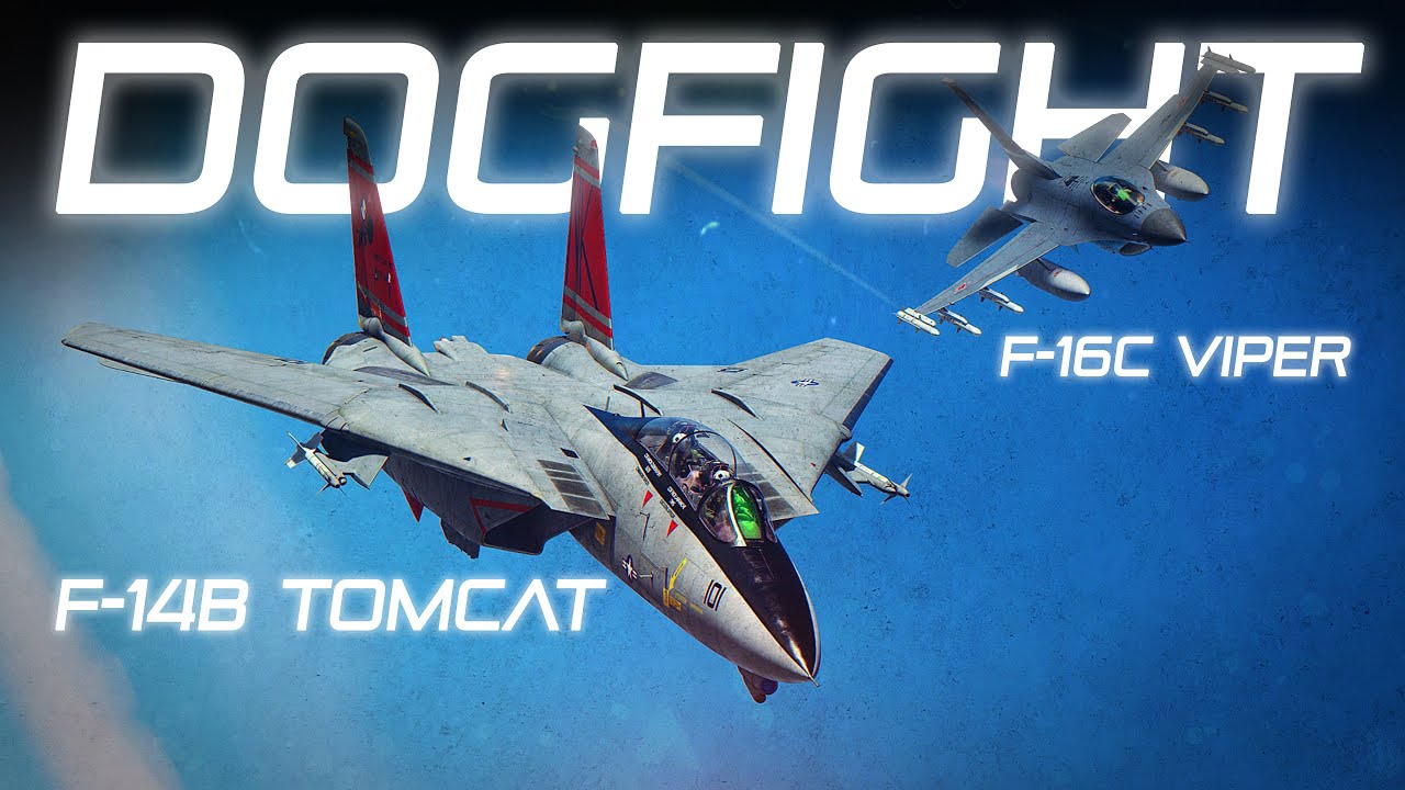 F14B Tomcat Vs F16C Viper DOGFIGHT Digital Combat Simulator DCS