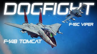 F-14B Tomcat Vs F-16C Viper DOGFIGHT | Digital Combat Simulator | DCS |