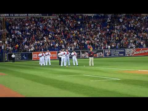 Nora Ali Performing the National Anthem for a Twin...